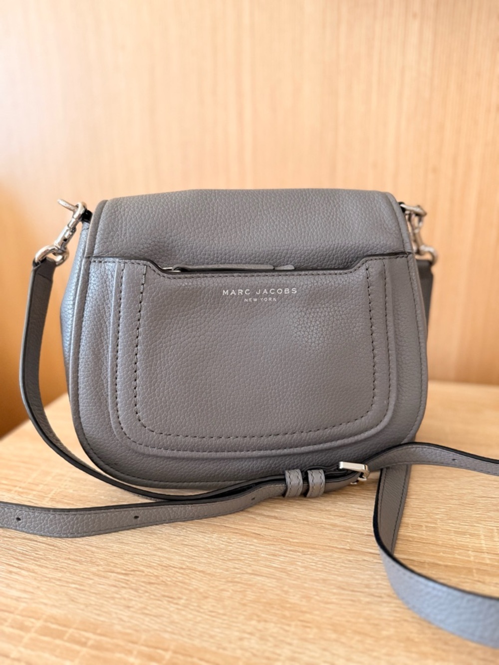 Marc Jacobs Pebbled Leather Crossbody in Slate